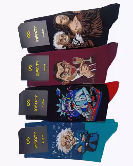 جوراب کلاسیک مردانه طرح کاراکترهای انیمیشنی INFINITY